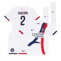 Paris Saint-Germain Achraf Hakimi #2 Udebanesæt Børn 2024-25 Kortærmet (+ Korte bukser)